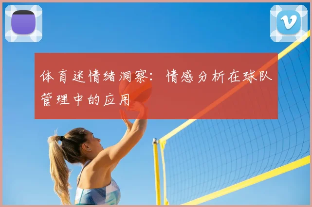 体育迷情绪洞察：情感分析在球队管理中的应用
